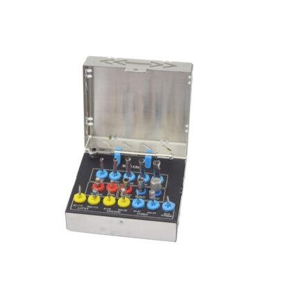 Dental Implant Remover Kit Set of 18 PCs Long Trephine, Bone Removal, 4mm Wrench