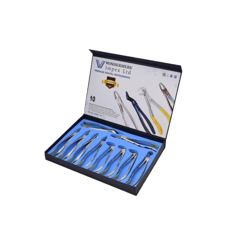 Extraction Forceps Adult Gold Plated Set