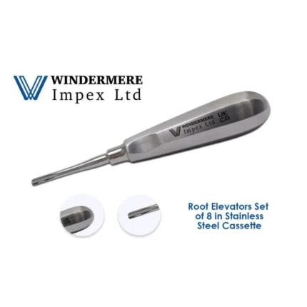 Root Elevators Set of 8 in Stainless Steel Cassette  