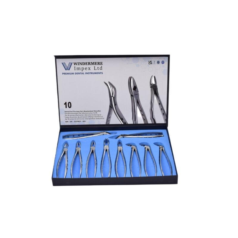 Extraction Forceps Anatomical Handle Set of 10