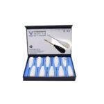 Luxating Root Elevators Plastic Set of 10 in Hard Sponge Box