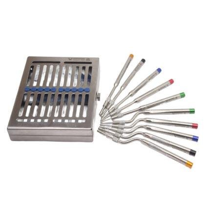 Osteotomes Convex 1321 Set of 10 in Stainless Steel Cassette