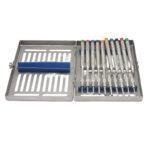 Osteotomes Convex 1321 Set of 10 in Stainless Steel Cassette